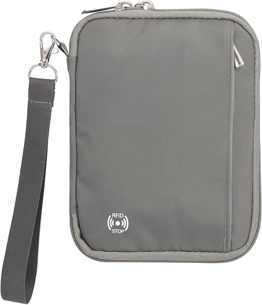 WALNEW Passport Holder for Travel - RFID Blocking Travel Wallet Essentials Organizer with Card Slots & Zipper Pocket (Wome...