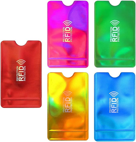 10pcs RFID Blocking Sleeves,Credit Card Protector Colorful Identity Theft Protection Passport Debit ID Cards Holders for W...