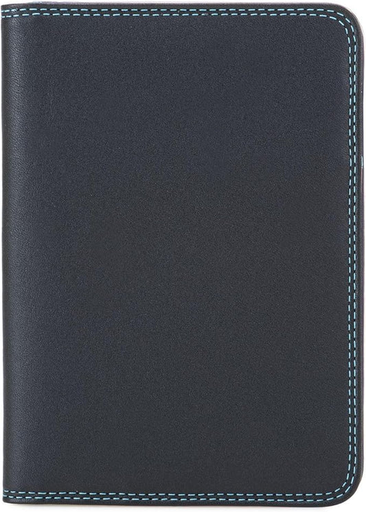 mywalit Leather Travel Passport Cover | Black Pace | 3 Cards, Notes And Transparent Passport Section