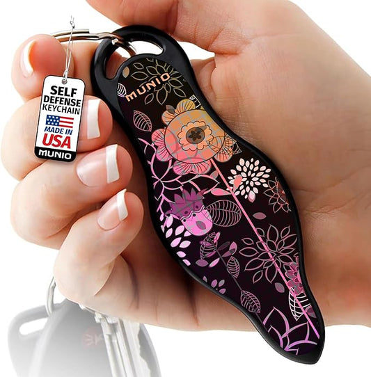 MUNIO Self Defense Keychain – Stylish, Portable Safety Tool for Women & Men – Non-Lethal, TSA Approved, Made in USA