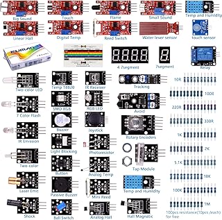 kuman Compatible For Arduino Raspberry pi Sensor kit, 37 in 1 Robot Projects Starter Kits with Tutorials Compatible for Ar...