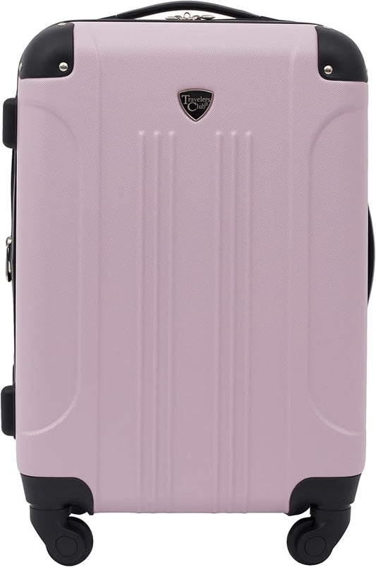 Travelers Club Chicago Hardside Expandable Spinner Luggage, Lilac, 20" Carry-On
