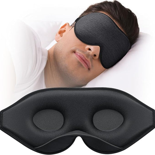 MABAO Sleep Mask for Side Sleeper, Eye Mask for Sleeping Women Men, 3D Contoured Cup No Eye Pressure 100% Light Blocking S...