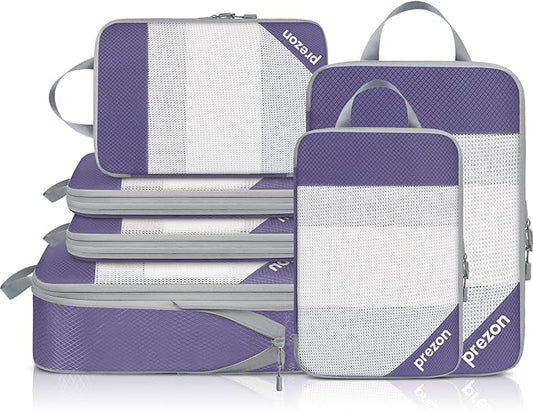 Prezon 8 Set/6 Set/4 Set Compression Packing Cubes for Travel, Lightweight Vacation Travel Essentials, Travel Accessories ...