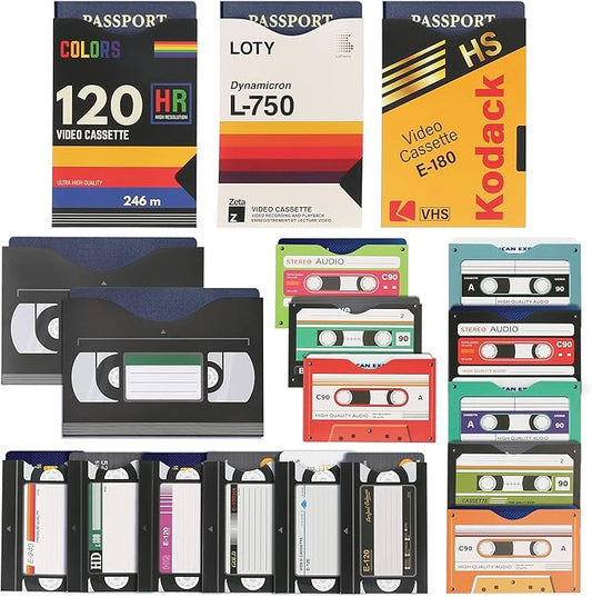 LotFancy RFID Blocking Sleeves (19 Pack, 14 Credit Card Sleeves + 5 Passport Sleeves) for Identity Theft Protection, Desig...