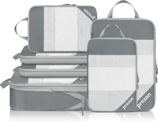Prezon 8 Set/6 Set/4 Set Compression Packing Cubes for Travel, Lightweight Vacation Travel Essentials, Travel Accessories ...