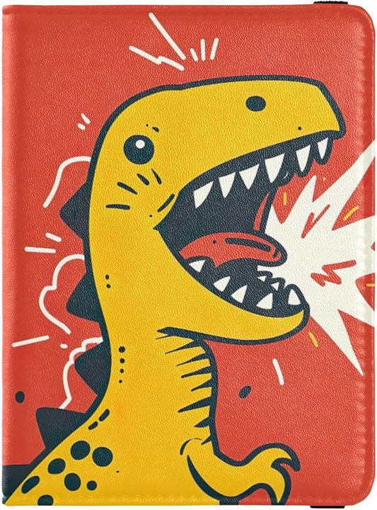 Passport Covers Cute Dinosaur Dino Passport and Vaccine Card Holder Combo with CDC Vaccination Card Slot,Leather Passport ...