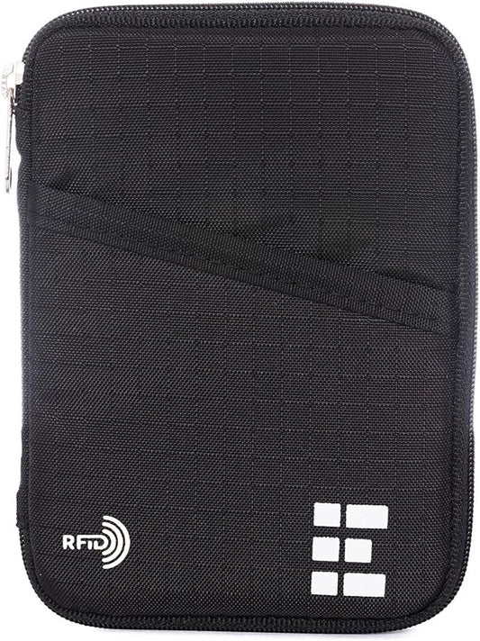 Passport Holder & Travel Wallet with RFID Blocking - Premium Document Organizer Case for Men and Women - Holds Passports, ...