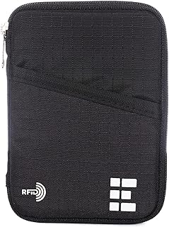 Passport Holder & Travel Wallet with RFID Blocking - Premium Document Organizer Case for Men and Women - Holds Passports, ...