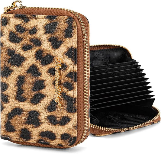 Montana West Credit Card Holder Leopard Print Wallet RFID Blocking Small Wallets for Women Gifts