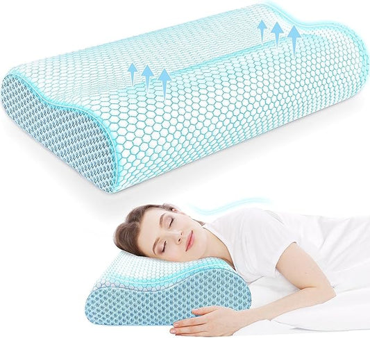 CloudBliss Neck Pillow for Sleeping, Ergonomic Cervical Neck Pillow for Neck Pain Relief, Memory Foam Pillow fit Neck Cont...