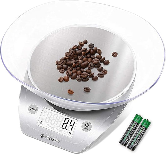 Etekcity 0.1g Food Kitchen Scale, Bowl, Digital Grams and Ounces for Weight Loss, Dieting, Baking, Cooking, and Meal Prep,...