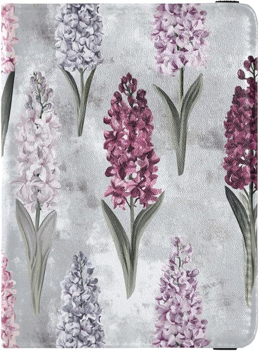 Safaris Hyacinths Flowers Passport and Vaccine Card Holder Combo Passport Case Travel Documents Wallet Passport Holder Com...