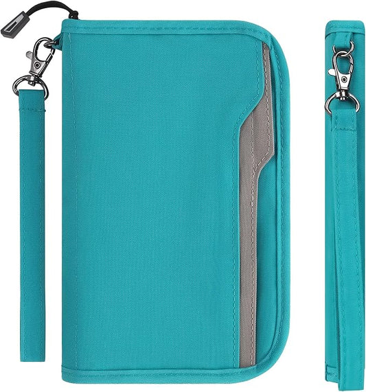 ZOPPEN Passport Holder Family RFID Passport Wallet, Passport Holder Women/Men, Travel Wallet Documents Organizer Zipper Ca...