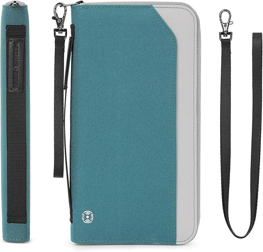 Travel Passport Holder for Family - RFID Large Travel Passport Wallet with Airtag & Card Holder Women Men, Lightweight Pas...