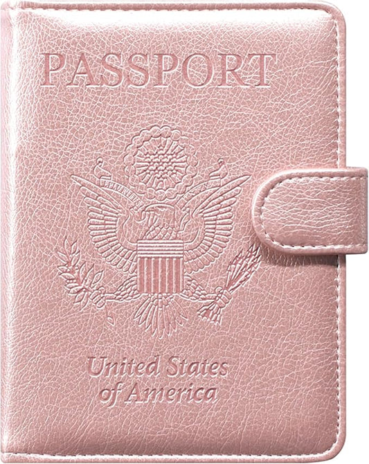 ACdream Passport and Vaccine Card Holder Combo, Cover Case with CDC Vaccination Card Slot, Leather Travel Documents Organi...