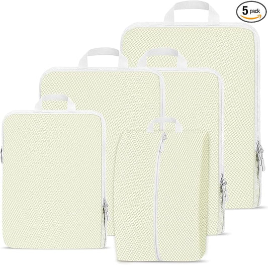 Compression Packing Cubes for Travel,Waterproof Packing Compression Cubes for Travel Packing Organizers,Luggage Cubes for ...