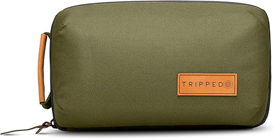 Tech Bag Organizer - Small Electronics Organizer Pouch for Travel - Premium Travel Case with Leather Accents - Mesh Pocket...