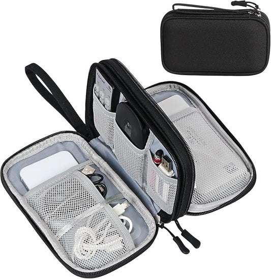 FYY Electronic Organizer, Travel Cable Organizer Bag Pouch Electronic Accessories Carry Case Portable Waterproof Double La...