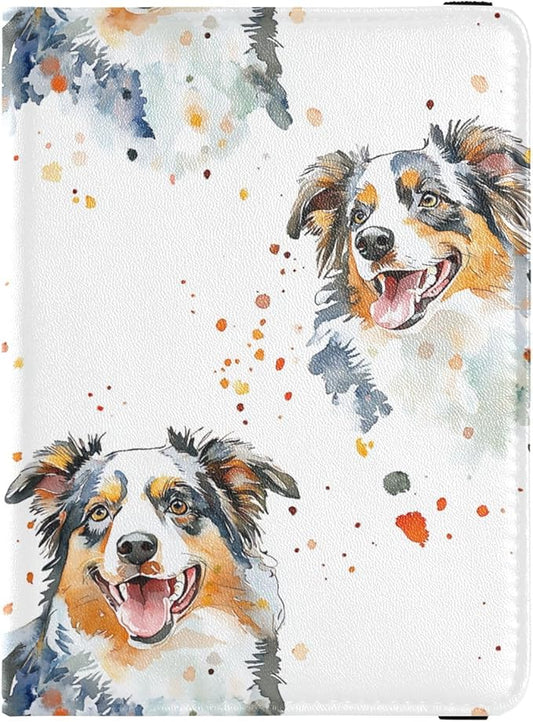Cute Shepherd Dogs Passport and Vaccine Card Holder Combo Travel Passport Wallet Passport Holder Combo with Vaccine Card S...