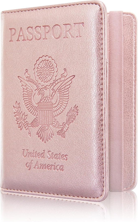 ACdream Passport Holder Cover, Leather Travel Wallet Case, RFID Blocking Document Organizer Protecrtor, with Slots for Cre...