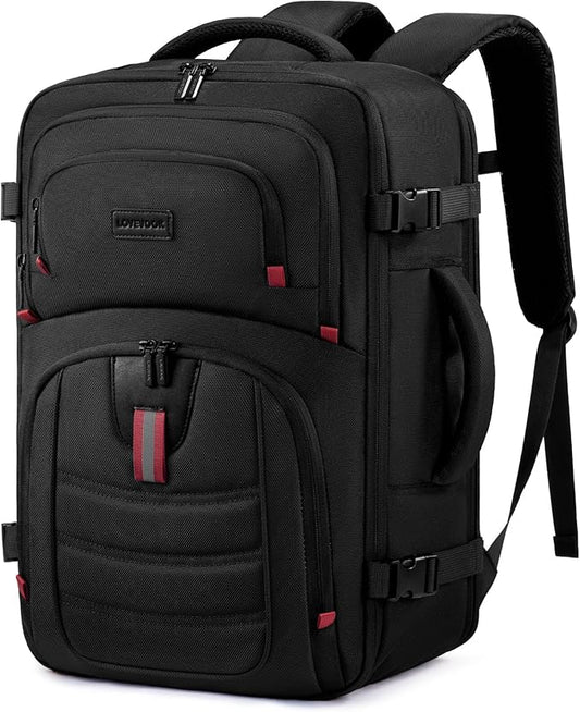 LOVEVOOK 50L Travel Backpack for Men, Airline Approved Carry On Luggage with 3 Packing Cubes, TSA Overnight Bags, Waterpro...