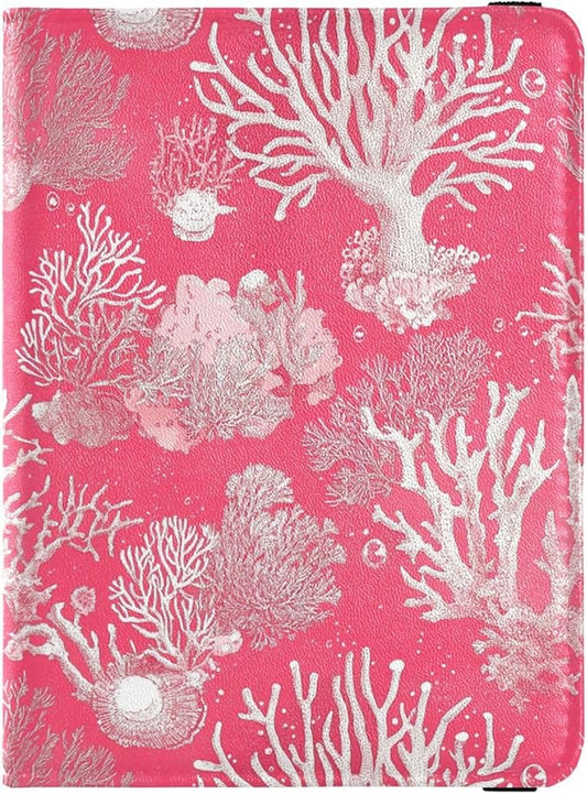 Art Coral Hot Blush Passport and Vaccine Card Holder Combo Travel Passport Wallet Passport Holder Combo with Vaccine Card ...