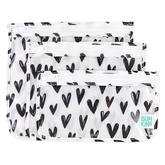 Bumkins Travel Bag, Toiletry, TSA Approved Pouch, Zip Bag, Quart Size Airline Compliant, Clear-Sided, Baby, Diaper Bag Org...