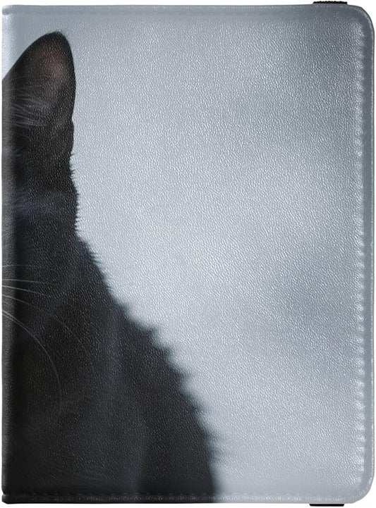 Black Cat Art Leather Passport and Vaccine Card Wallet Combo Travel Documents Organizer Protector Passport Holder Combo wi...