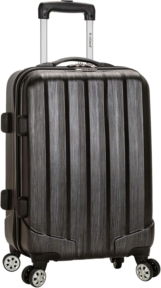 Rockland Melbourne Hardside Expandable Spinner Wheel Luggage, Metallic, Carry-On 20-Inch