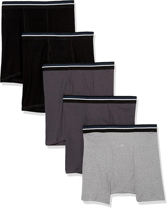 Amazon Essentials Mens Underwear Boxer Briefs, Comfortable Cotton, Tag-Free