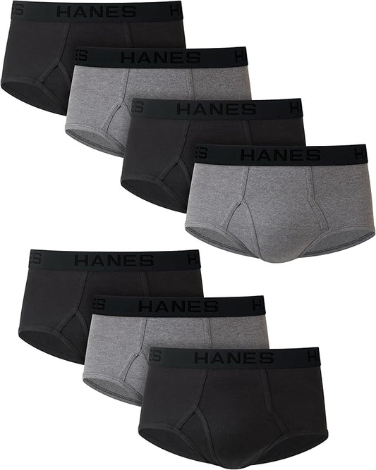 Hanes Men's Underwear Briefs Pack, 7-Pack, Moisture-Wicking Underwear for Men, Everyday Briefs