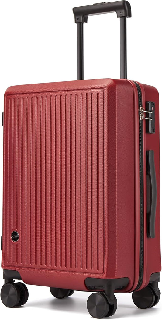 Hulsin Carry on Luggage with Spinner Wheels, 22x14x9 Airline Approved Carry-on Suitcase, Small Hardside Luggage with TSA L...