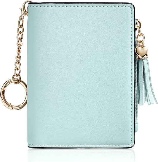 Gostwo Small Wallets for Women, Stylish Womens Wallet with ID Window, Zippered Coin Pocket and Tassel. Cute RFID Wallet fo...
