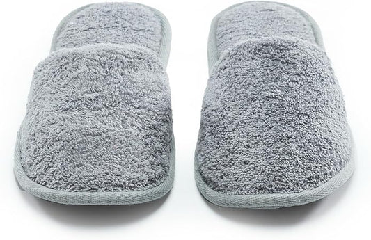 ESKYMODE Men's Cotton Bath Slippers, Terry Cloth Travel Hotel Slippers for Men