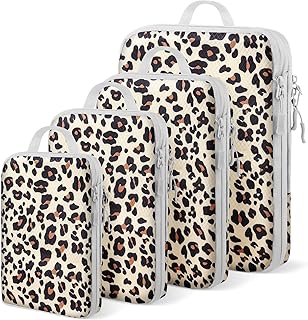 4-Piece Packing Cube Set - Lightweight Luggage Organizers for Travel, Vacation and Suitcases - Durable Accessories with Co...