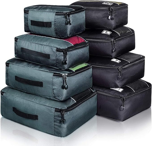 Packing Cubes Luggage Bags Organizer Durable Travel Accessories With Clothing Label