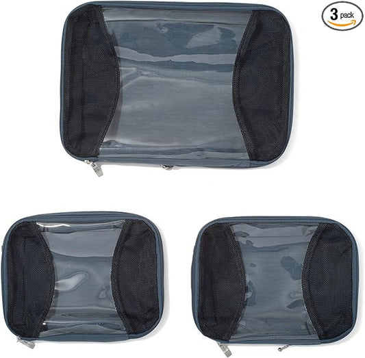 Baggallini Compression Cube 3-piece set - Lightweight Compression Packing Cubes for Travel