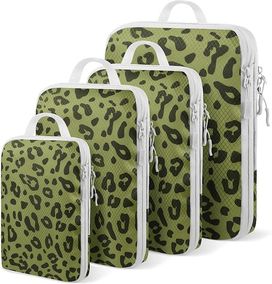 4-Piece Packing Cube Set - Lightweight Luggage Organizers for Travel, Vacation and Suitcases - Durable Accessories with Co...