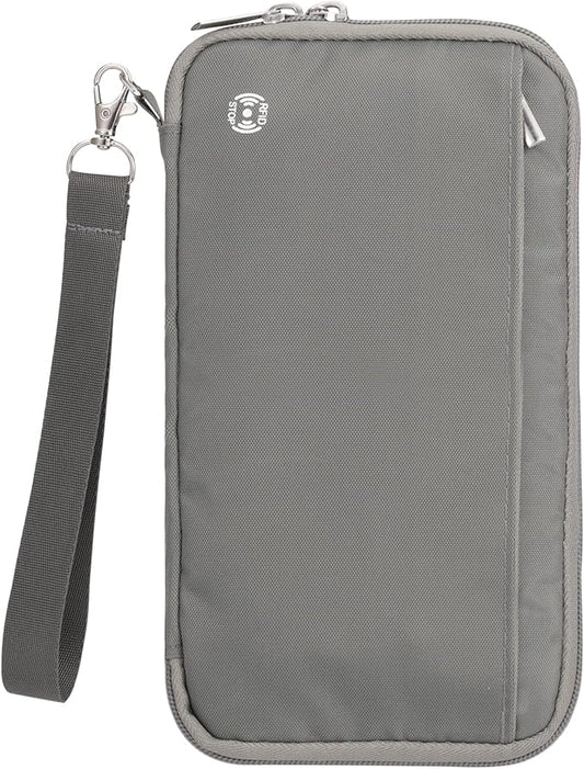 WALNEW Passport Holder Travel Family for 10, RFID-Blocking Wallet and Document Organizer Passports with Zipper, for Cards,...