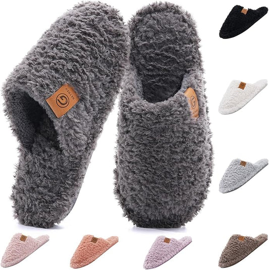 VIVASUN Slippers for Women Fuzzy House Slippers with Memory Foam Slip-on House Shoes Warm Cozy Cashmere Slipper Indoor Was...