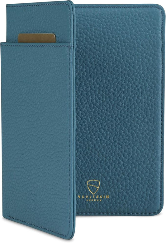 Vaultskin Leather Passport Holder, Slim RFID Blocking Travel Wallet for Men and Women, Fits Passport, Credit Cards, ID, Ca...