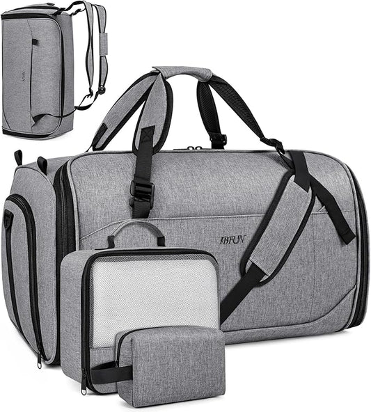 Convertible Garment Bags for Travel - Carry on Garment Duffle Bag with Backpack Straps for Men Women, 4 in 1 Large Travel ...
