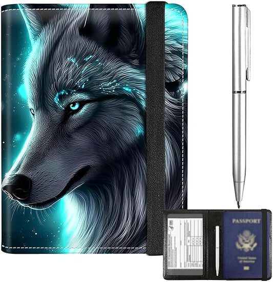 BFDHGQZC Passport and Vaccine Card Holder Cover Combo Passport Holder for Travel PU Leather RFID-blocking Vaccine Card Slo...