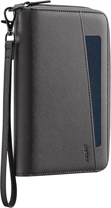 VULKIT Travel Passport Wallet RFID Blocking with Wrist Strap
