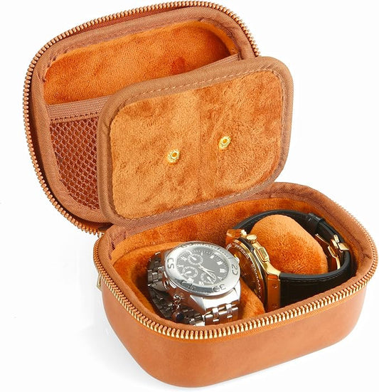 SoleKing Premium Leather Watch Travel Case Watch Box for AirPods & Apple Watch,Watch Storage and Jewelry Organizer Box for...