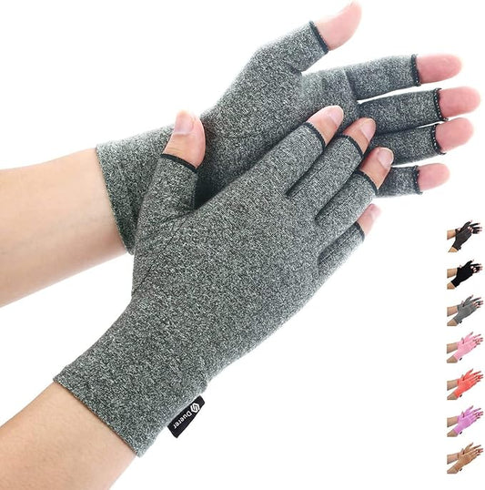 Duerer Arthritis Gloves Women Men, Carpal Tunnel, Rheumatiod, Tendonitis, Fingerless Hand Thumb Compression Gloves