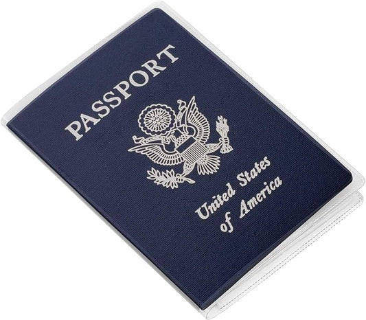 5 Pack Passport Cover Protector Case Clear Plastic Vinyl ID Card Holder