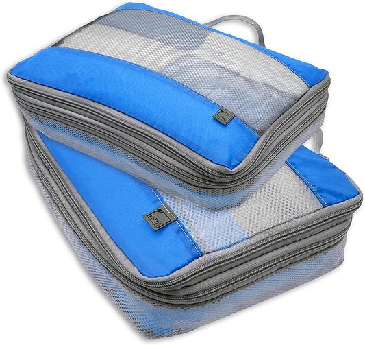 Lewis N. Clark ElectroLight Expandable Compression-Packing Cube + Travel Organizer for Luggage, Suitcase or Carry On with ...