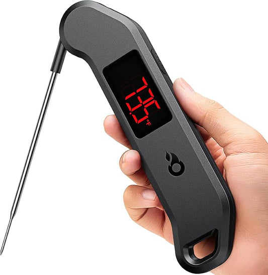 Professional Digital Meat Thermometer, 1 Sec Instant Read, ±0.5℉ Accuracy NIST&NSF Certified Food Thermometer, Auto-Rotate...